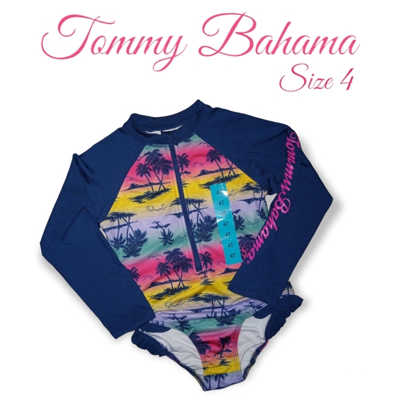 Size 4 Tommy Bahama Rash Guard - Picture 1 of 5